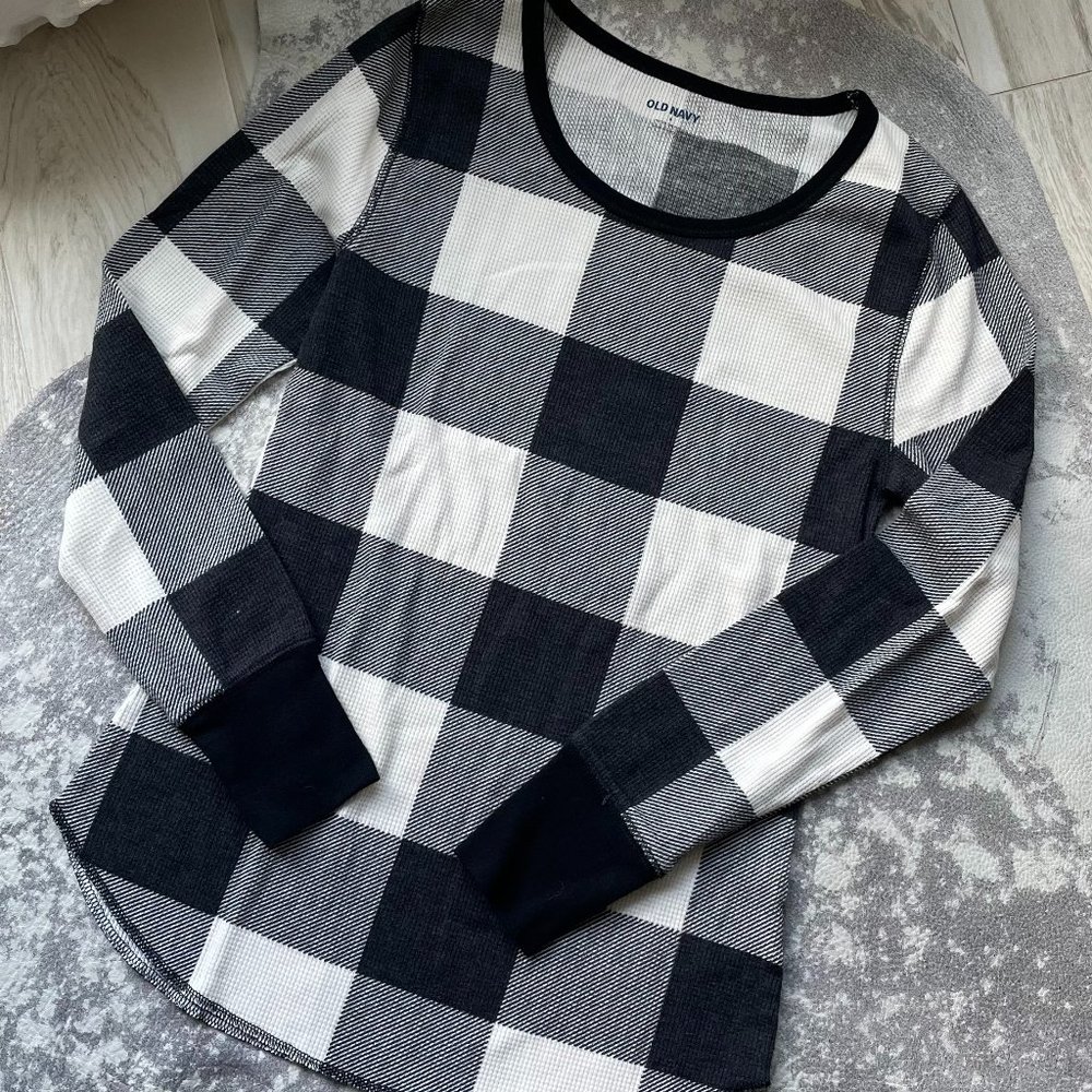 Old Navy Buffalo Plaid Waffle Knit Thermal (SM)